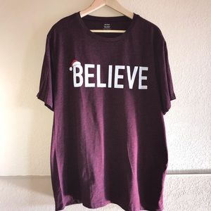 Believe Santa Tee Shirt XXL